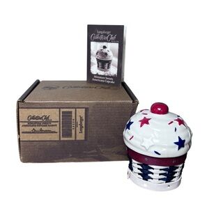 Longaberger 2014 Collectors Club Mini Sweets Americana Cupcake Basket NIB Stars